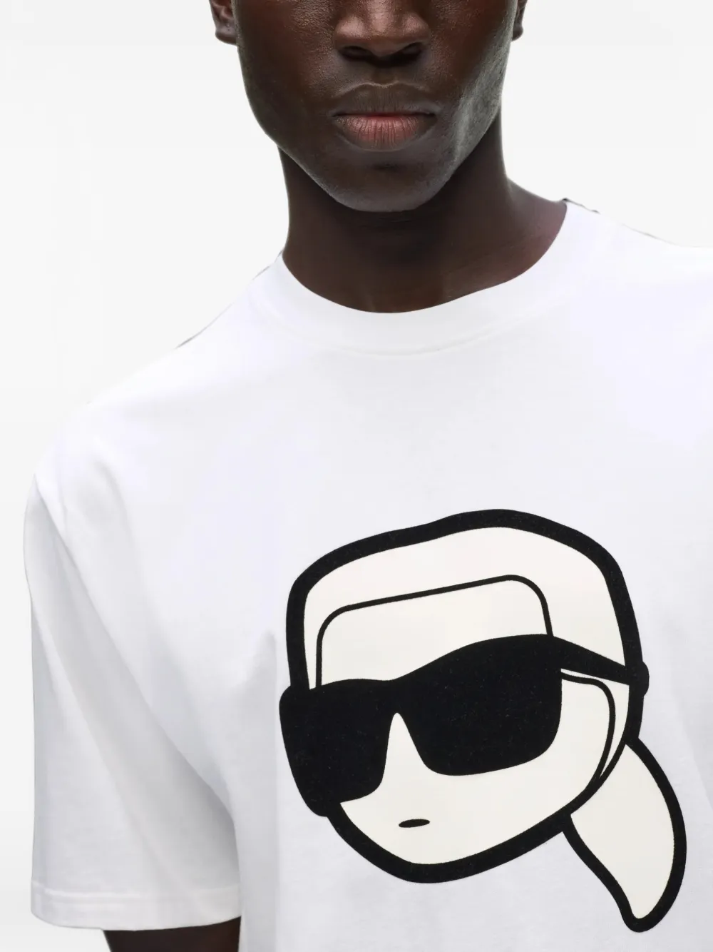 Karl Lagerfeld large Ikon T-shirt Wit