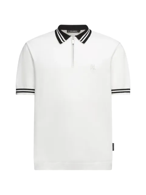 Karl Lagerfeld Karl DNA knitted zip polo shirt