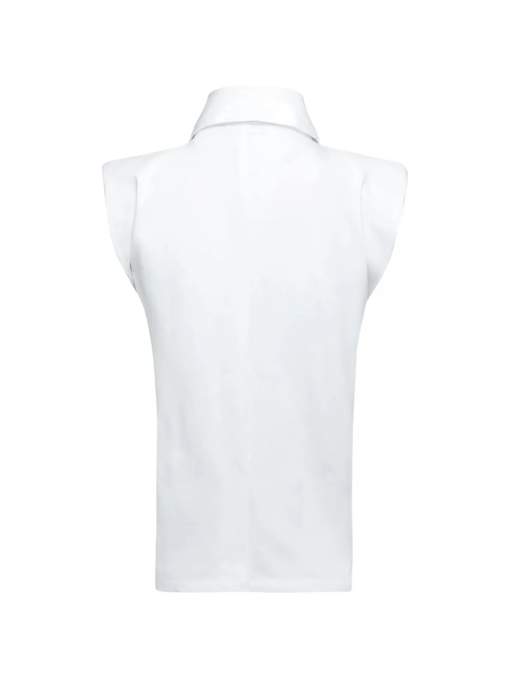 Karl Lagerfeld bow-detail padded-shoulder top Wit
