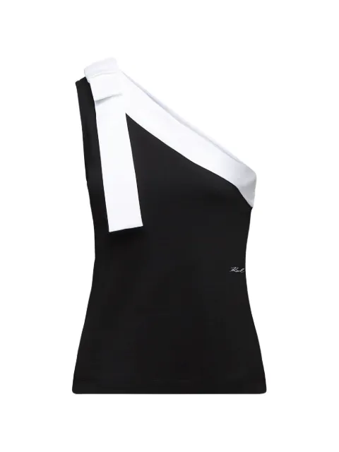 Karl Lagerfeld one-shoulder bow top