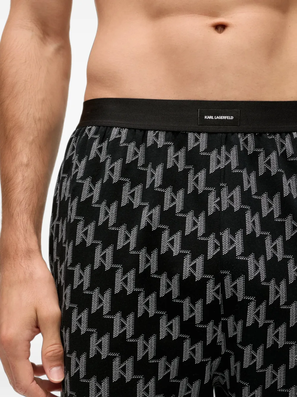 Karl Lagerfeld monogram pajamas Zwart