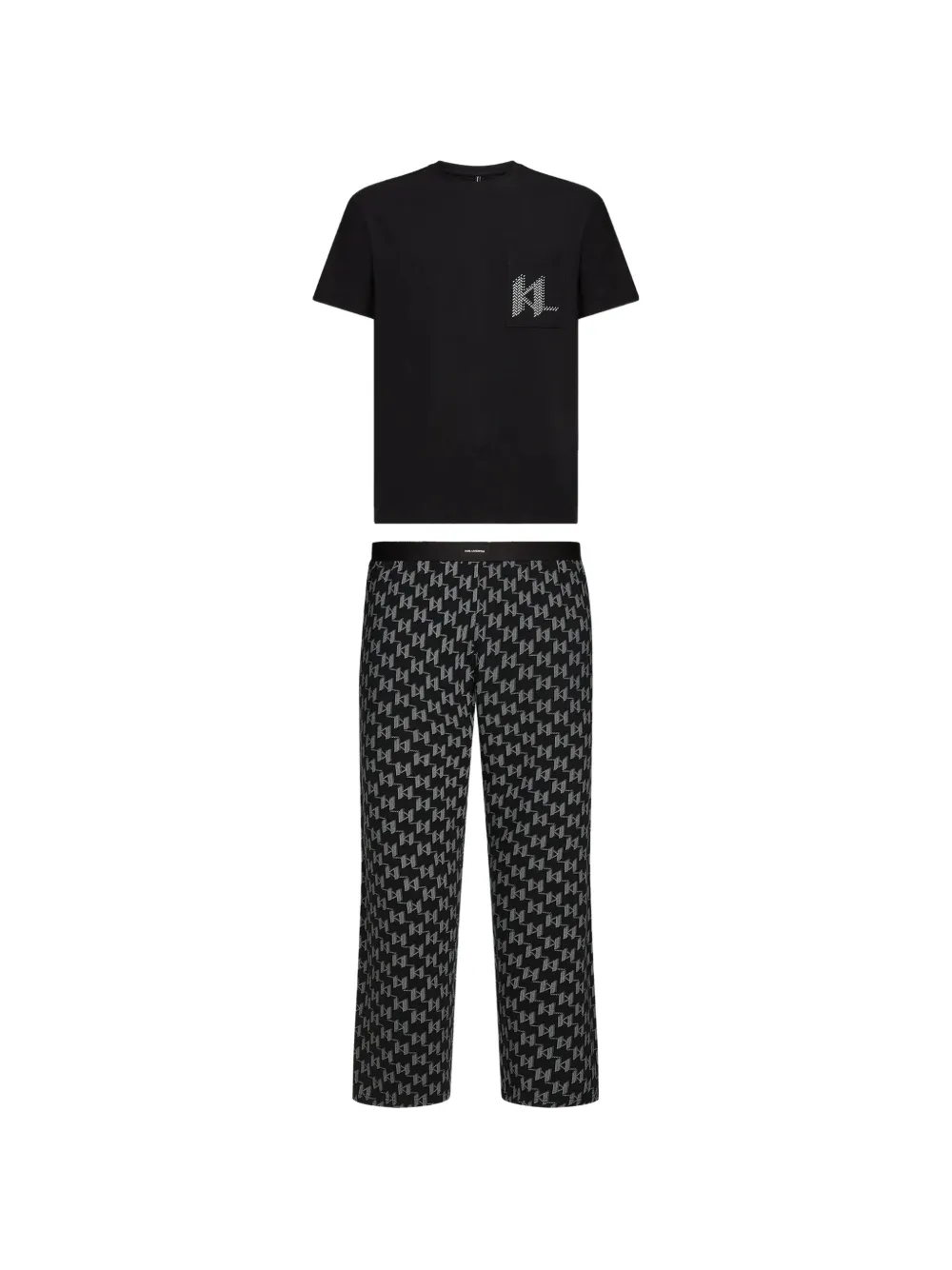 Karl Lagerfeld monogram pajamas - Schwarz