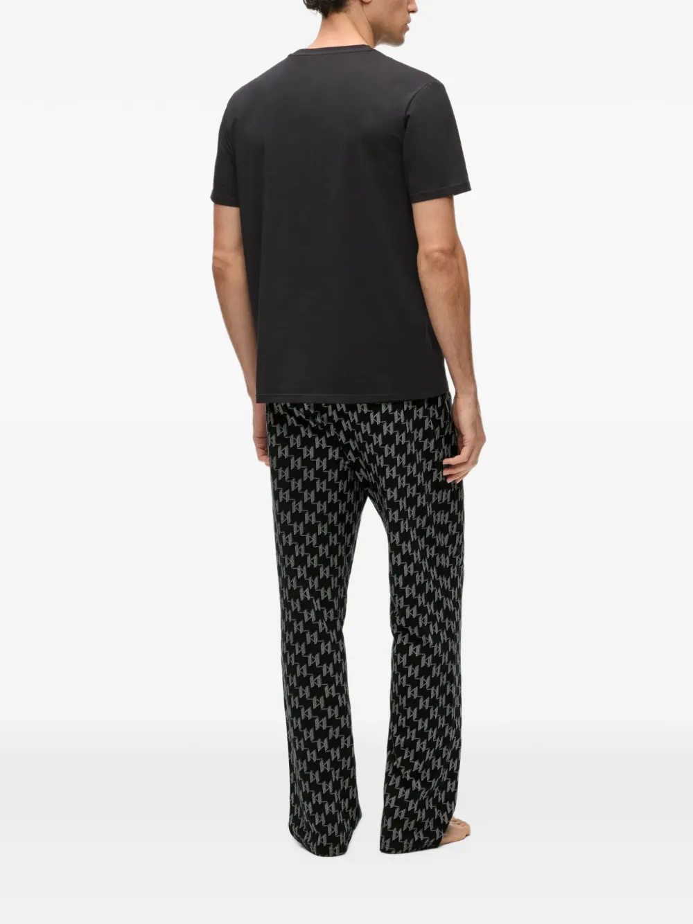 Karl Lagerfeld monogram pajamas Zwart