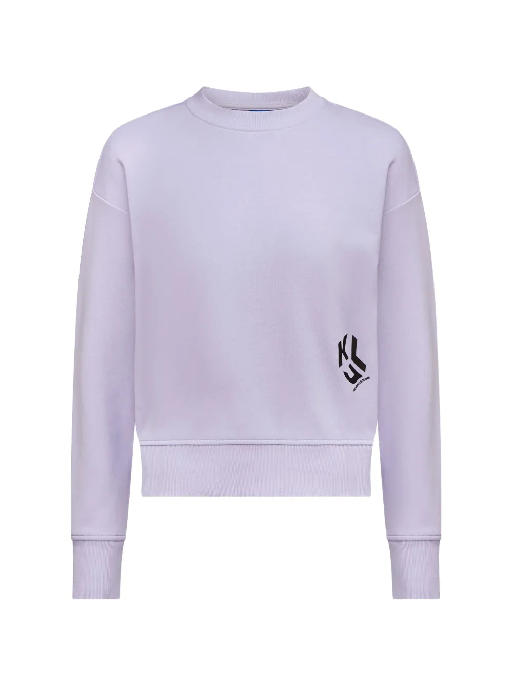 Karl Lagerfeld Jeans logo-print drop-shoulder sweater Paars