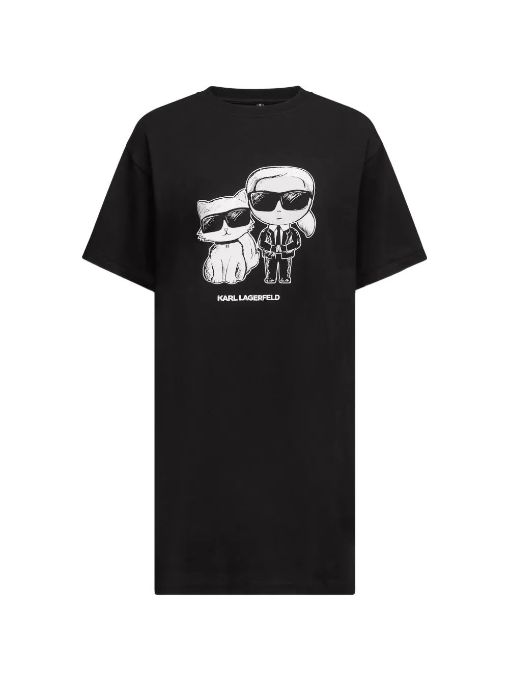 Karl Lagerfeld Ikon graphic-print nightdress - Schwarz