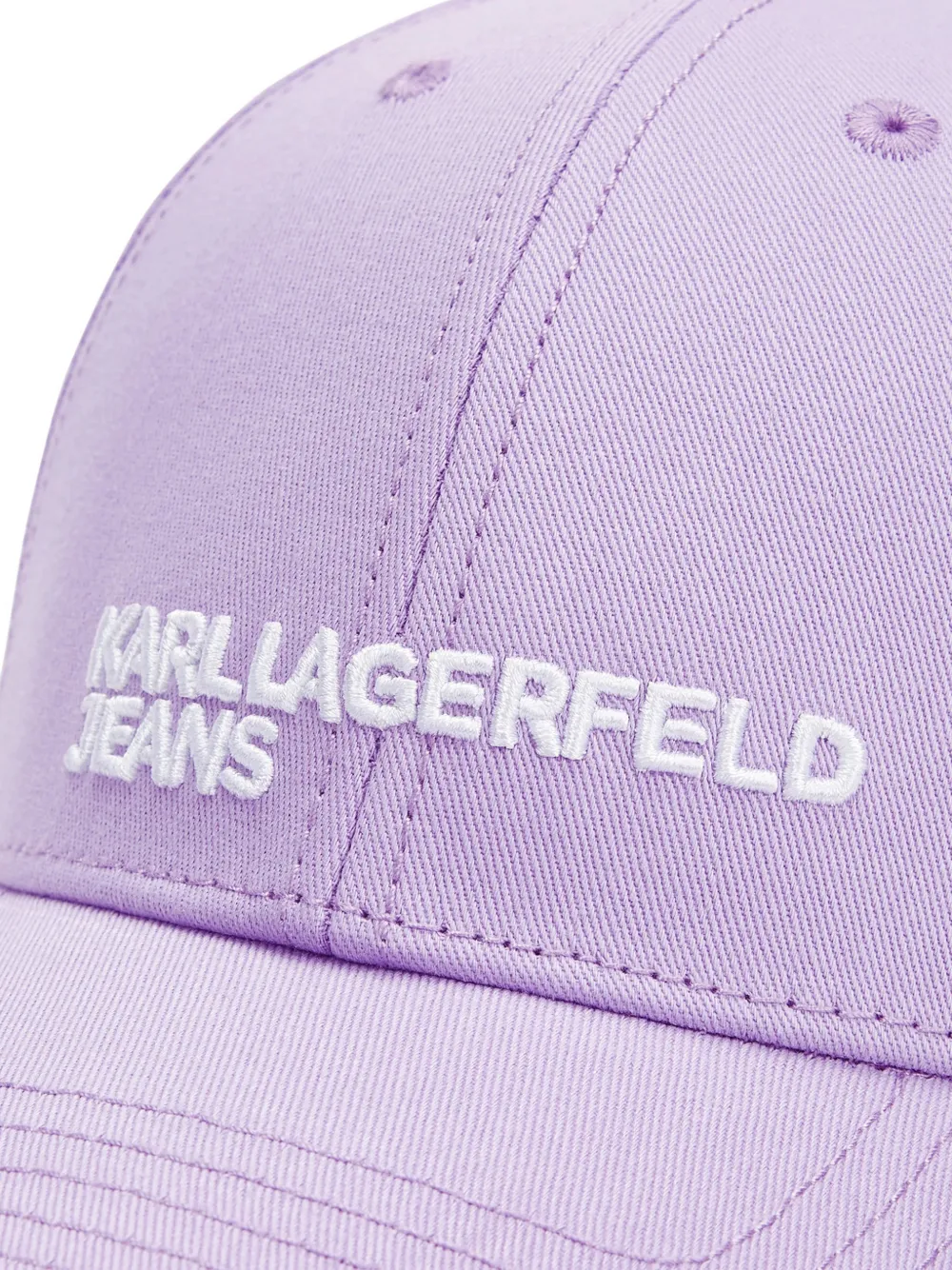Karl Lagerfeld Jeans Honkbalpet met geborduurd logo Paars