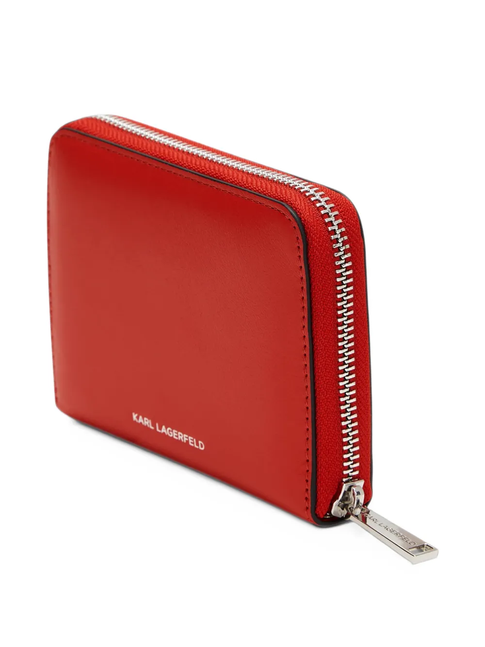 Karl Lagerfeld medium K Signature leather wallet Rood