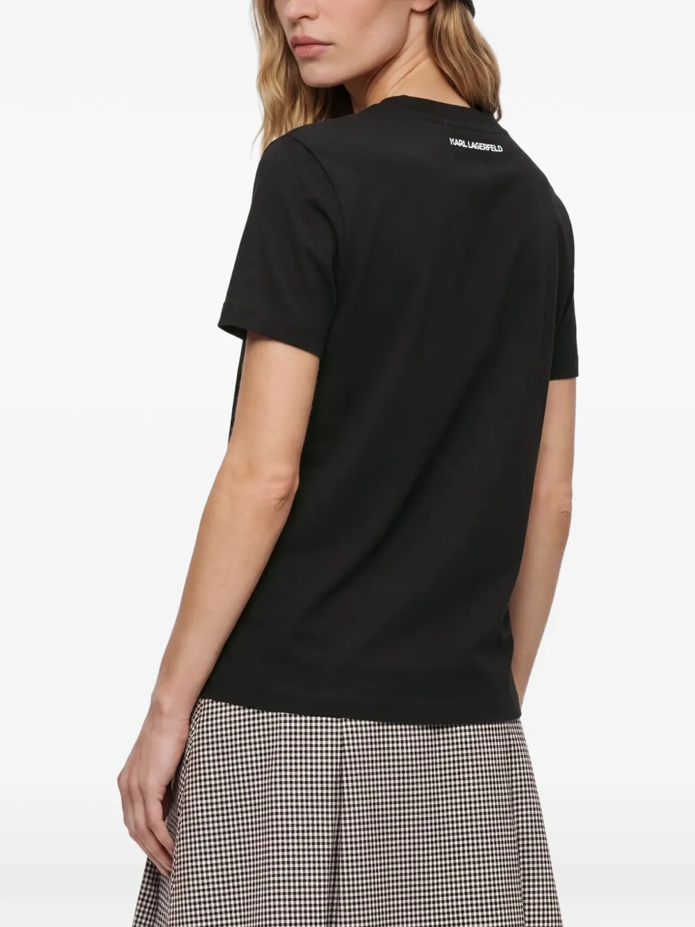 Karl Lagerfeld Ikon Karl Choupette T-shirt Zwart