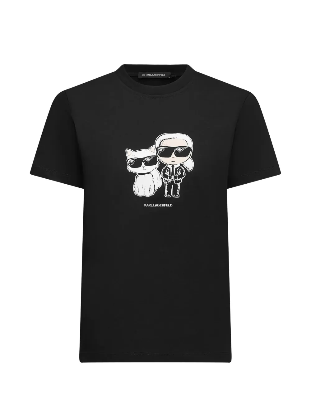 Karl Lagerfeld Ikon Karl Choupette T-shirt Zwart