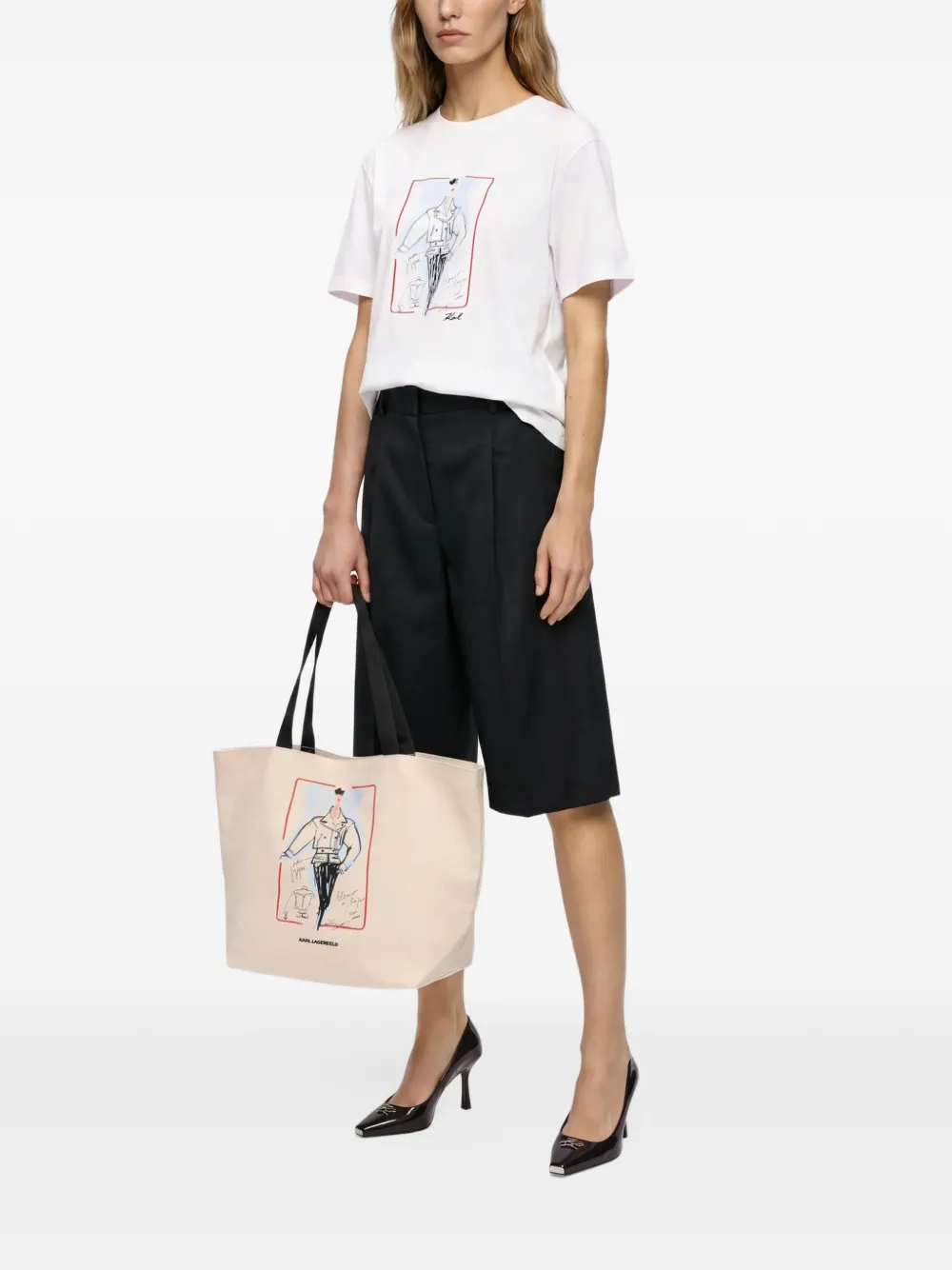 Karl Lagerfeld K Essential logo-detail tote bag Beige