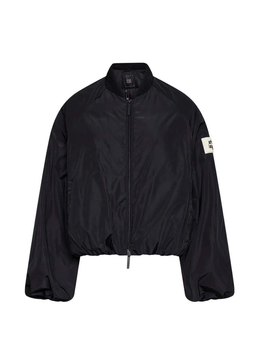 After Label Everest Logo-patch Bomber Jacket In Black
