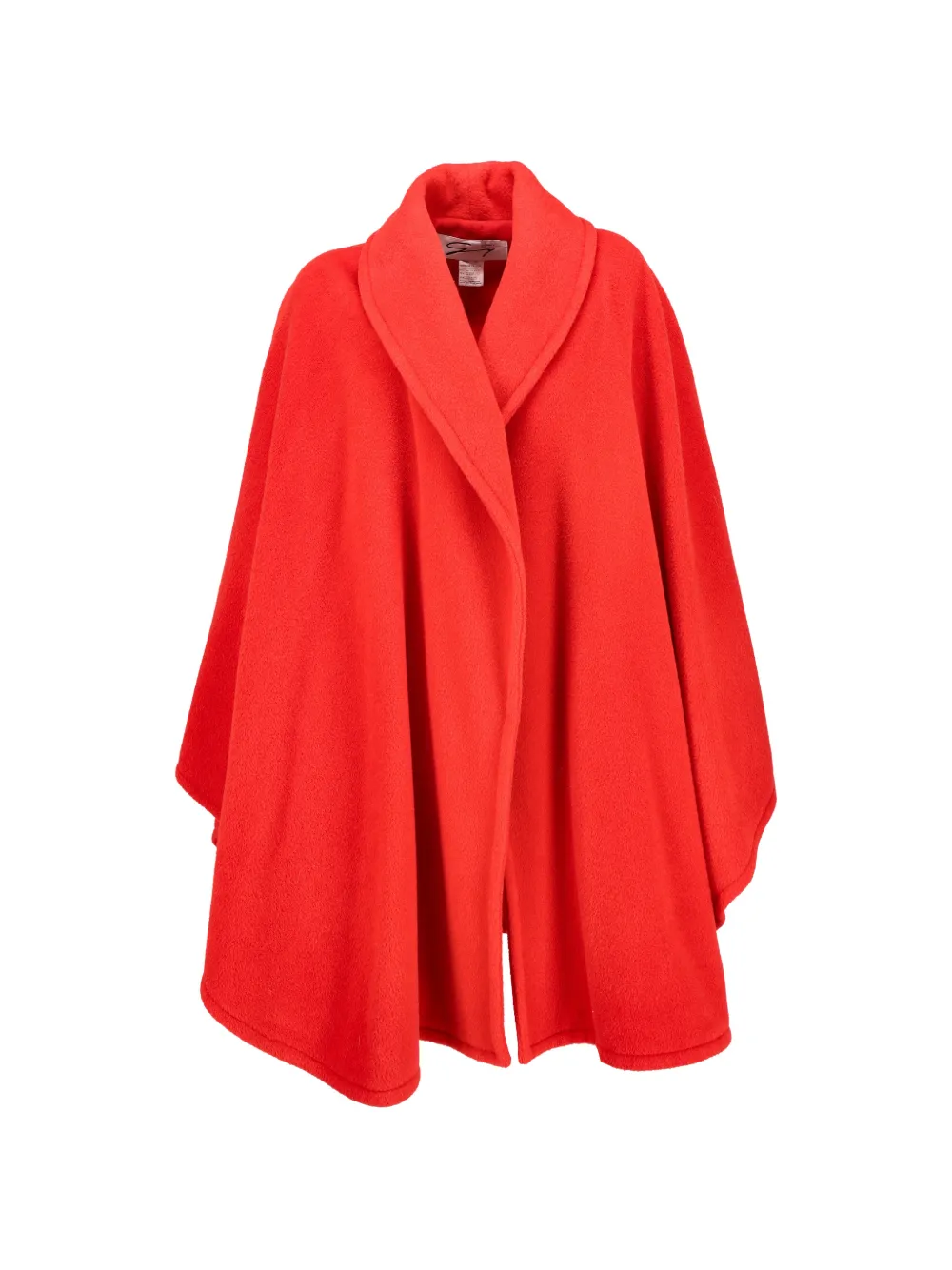 Genny Vintage shawl-collar cape coat - Rosso