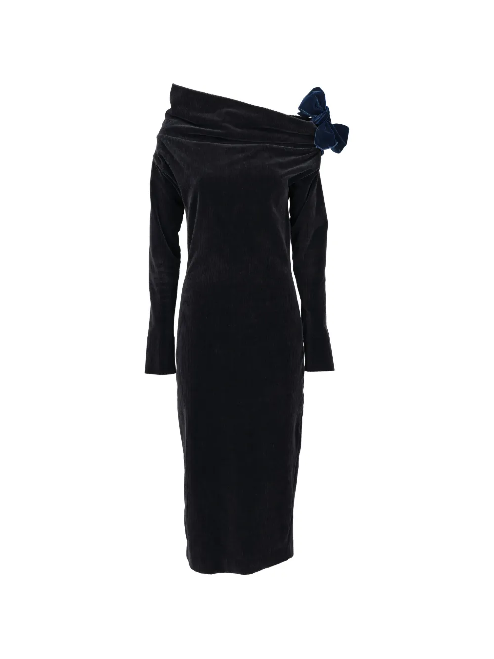 ROMEO GIGLI bow-detail off-shoulder dress - Blu