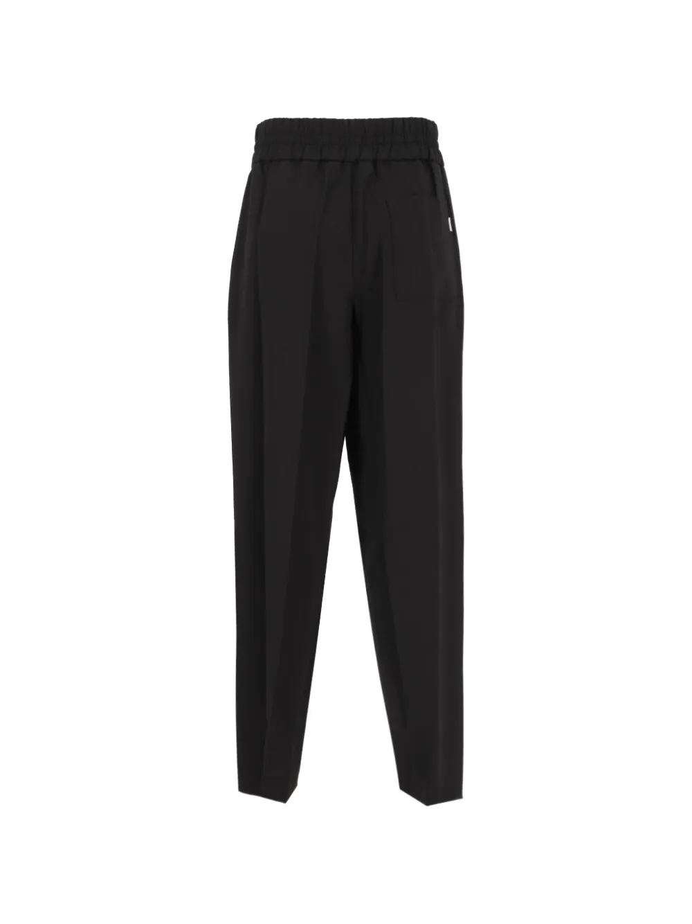 AMI Paris Wollen broek met elastische taille Zwart