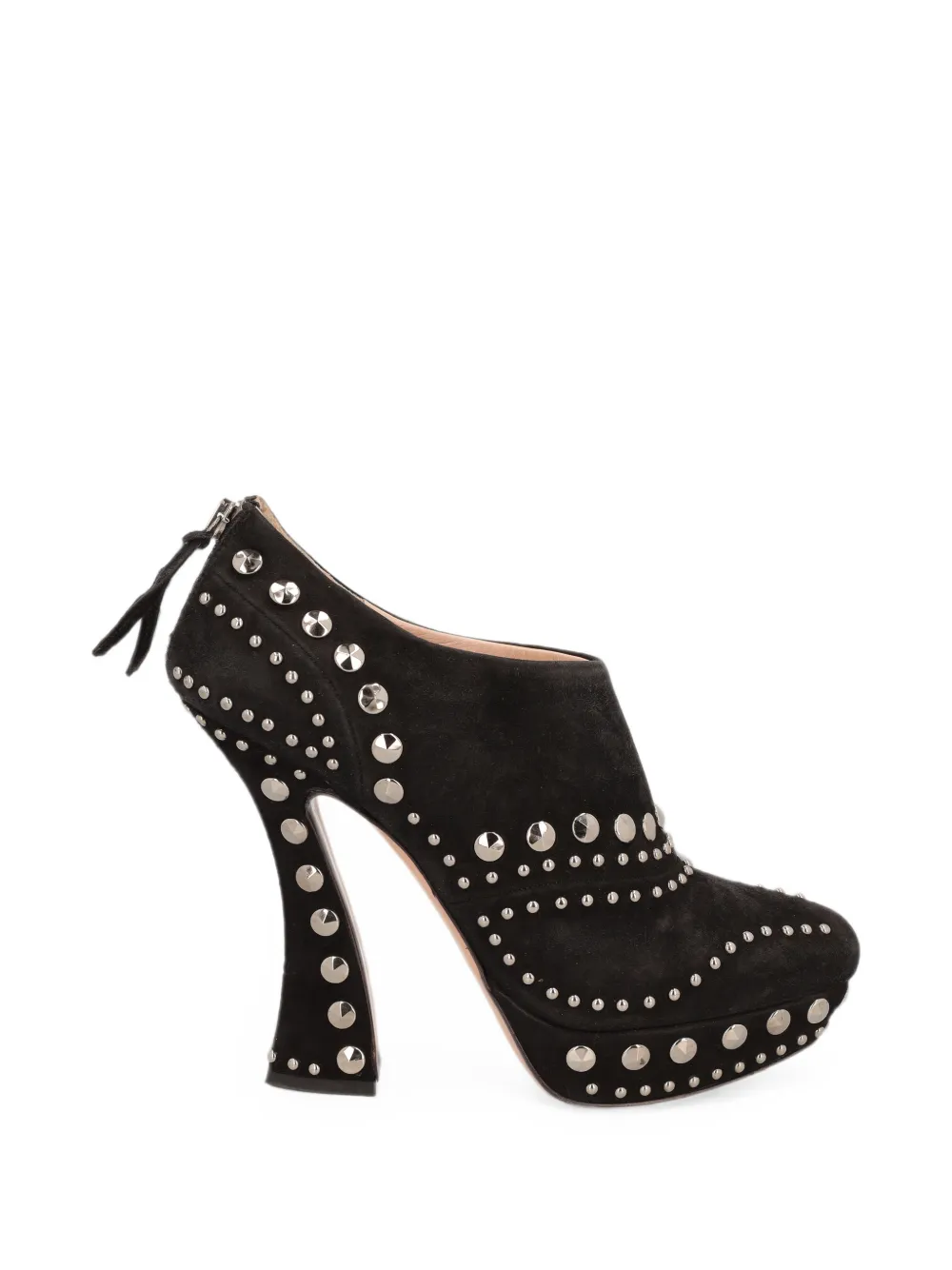 Miu Miu Pre-Owned bottines cloutées à plateforme - Noir Miu Miu Pre-Owned bottines cloutées à plateforme - Noir