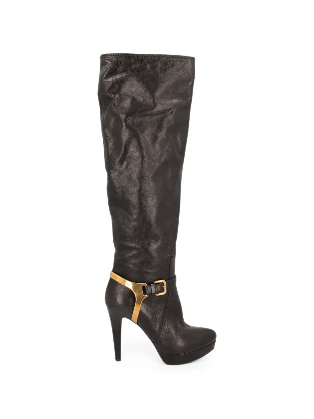 Prada Pre-Owned bottes en cuir - Noir