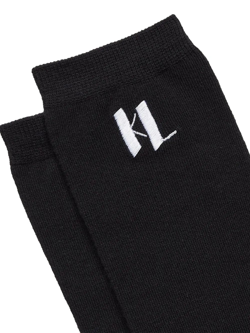 Karl Lagerfeld Twee paar sokken met monogram Zwart