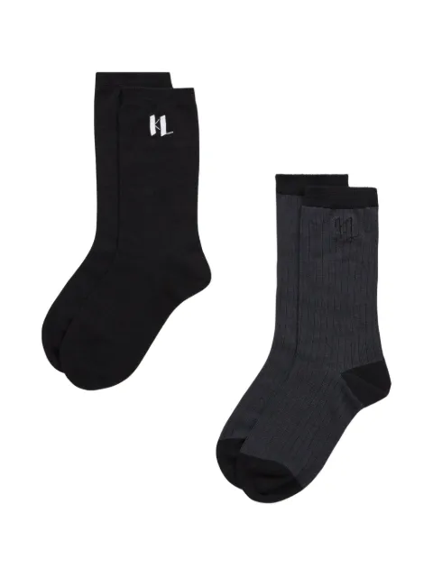 Karl Lagerfeld monogram socks (pack of two)