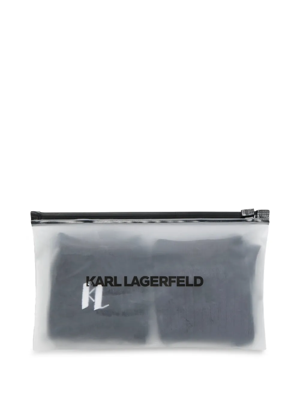 Karl Lagerfeld Twee paar sokken met monogram Zwart