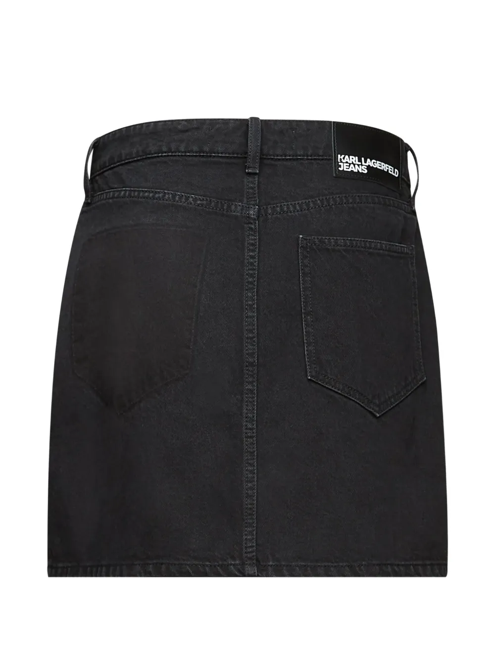 Karl Lagerfeld Jeans wrap denim skirt Zwart