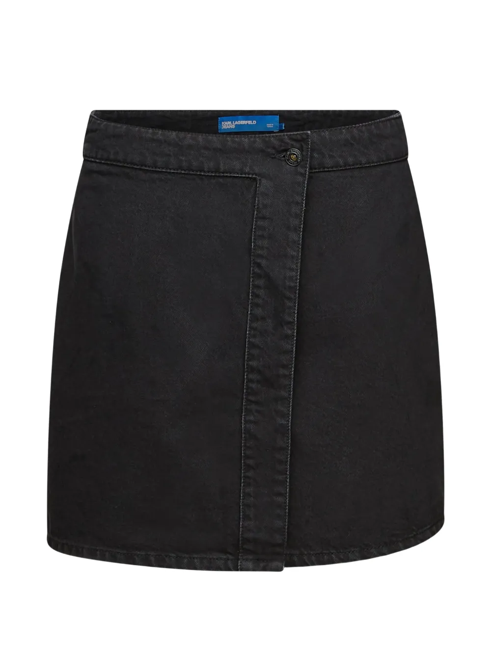 Karl Lagerfeld Jeans wrap denim skirt - Nero