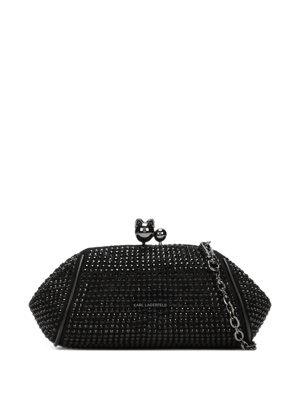 Karl Lagerfeld Borsa a tracolla K/Bisous con strass - Nero