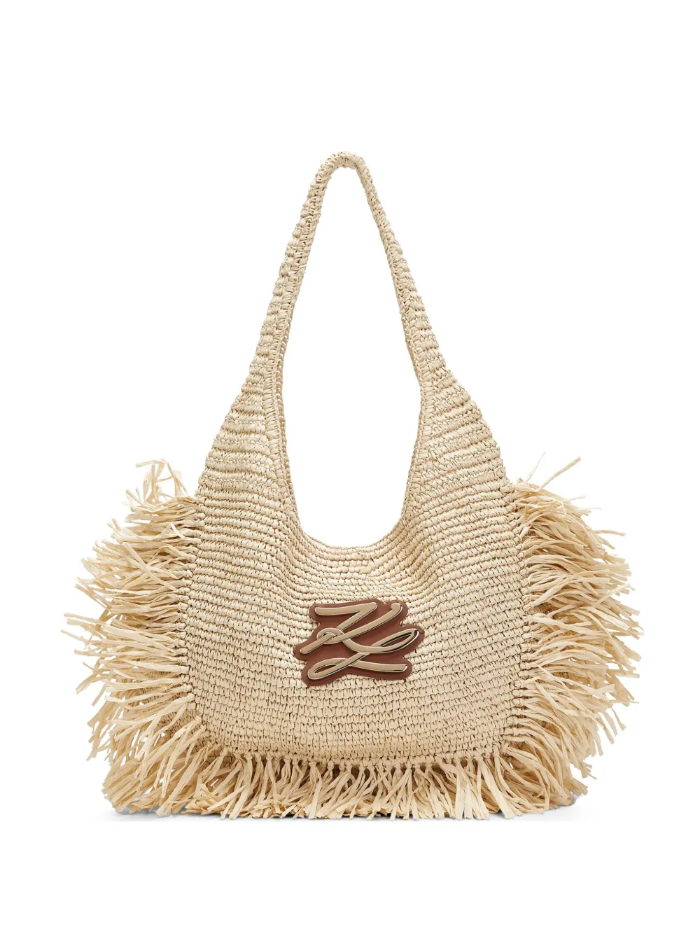 Karl Lagerfeld sac de plage K/Autograph à franges - Tons neutres