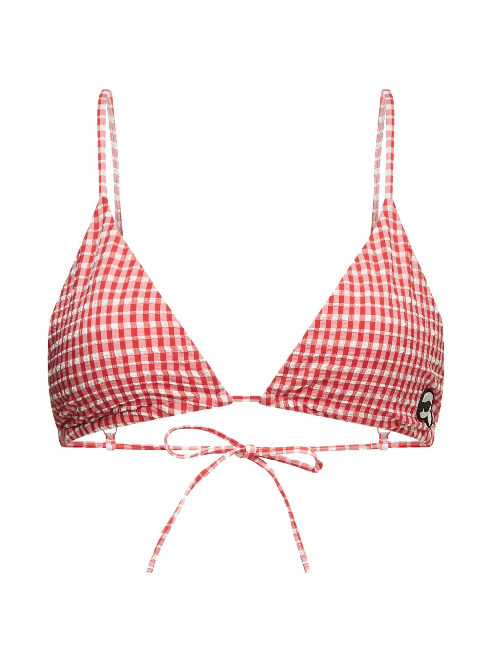 Karl Lagerfeld Ikon gingham bikini top - Rot
