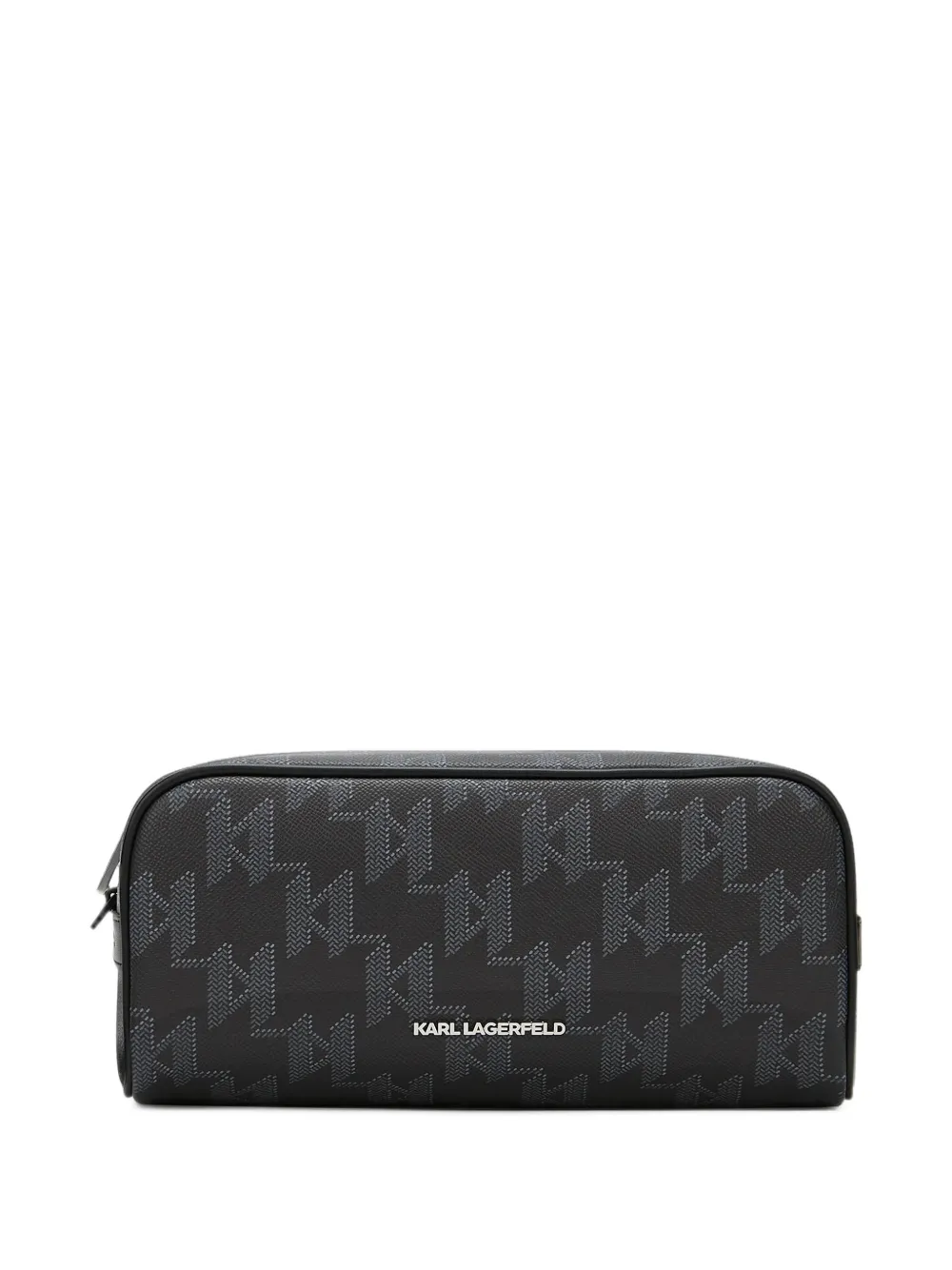 Karl Lagerfeld monogram canvas washbag Zwart