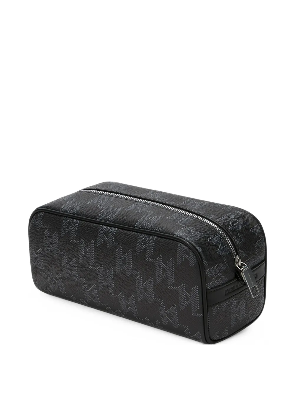 Karl Lagerfeld monogram canvas washbag Zwart