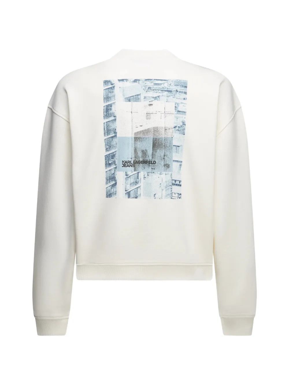 Karl Lagerfeld Jeans cityscape-print boxy sweatshirt Wit