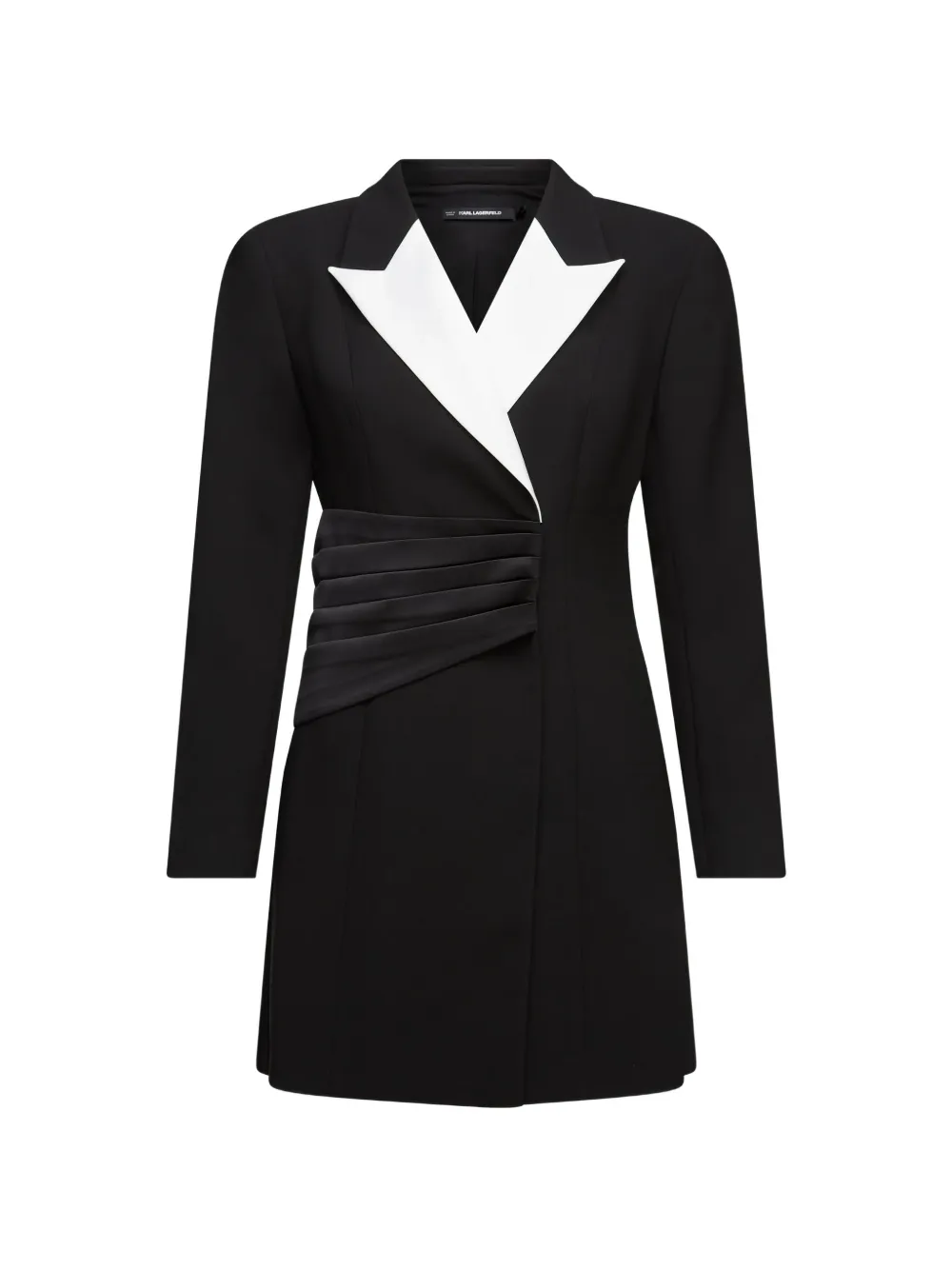 Karl Lagerfeld contrast-lapel blazer dress Zwart