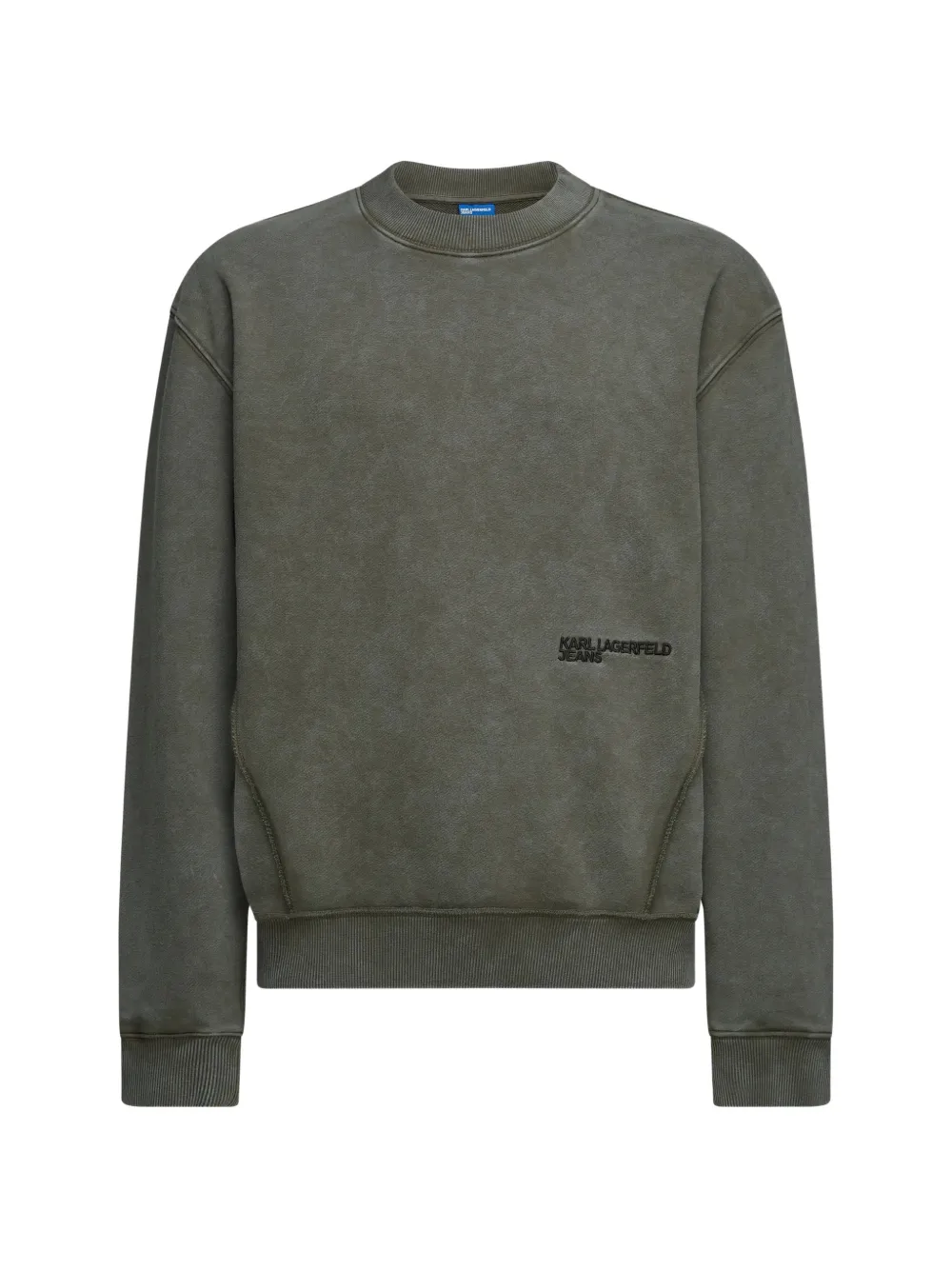 Karl Lagerfeld Jeans logo-embroidered sweater - Verde