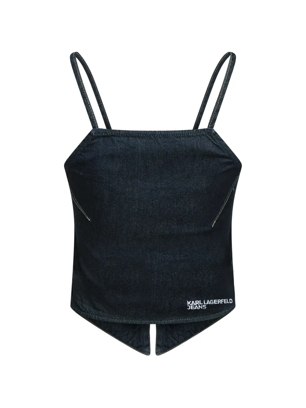 Karl Lagerfeld Jeans Denim top met rits Blauw