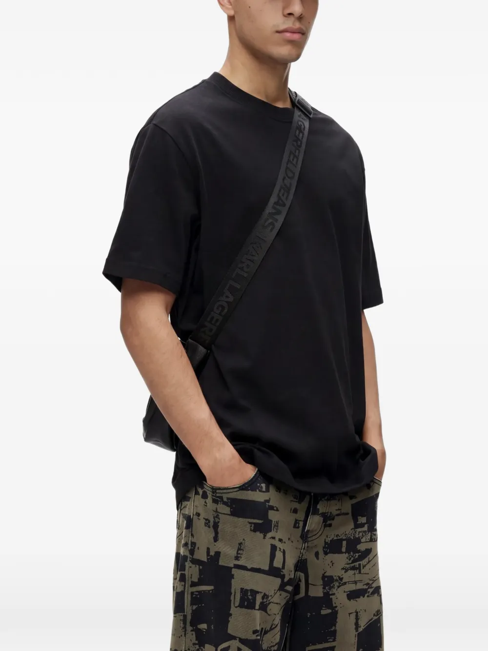 Karl Lagerfeld Jeans Karl print T-shirt Zwart