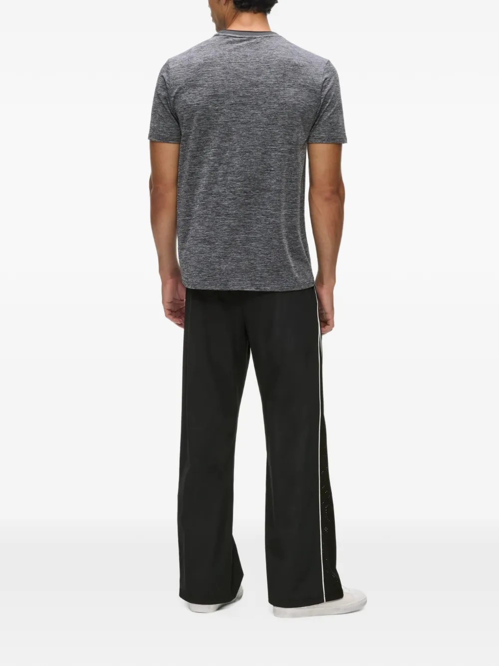 Karl Lagerfeld logo-print side-stripe trousers Zwart