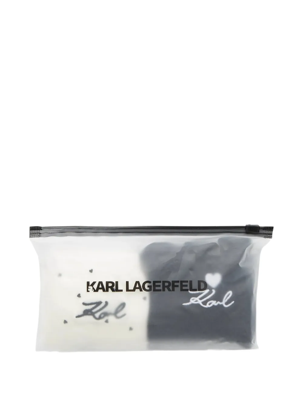 Karl Lagerfeld logo-embroidered socks (set of two) Wit