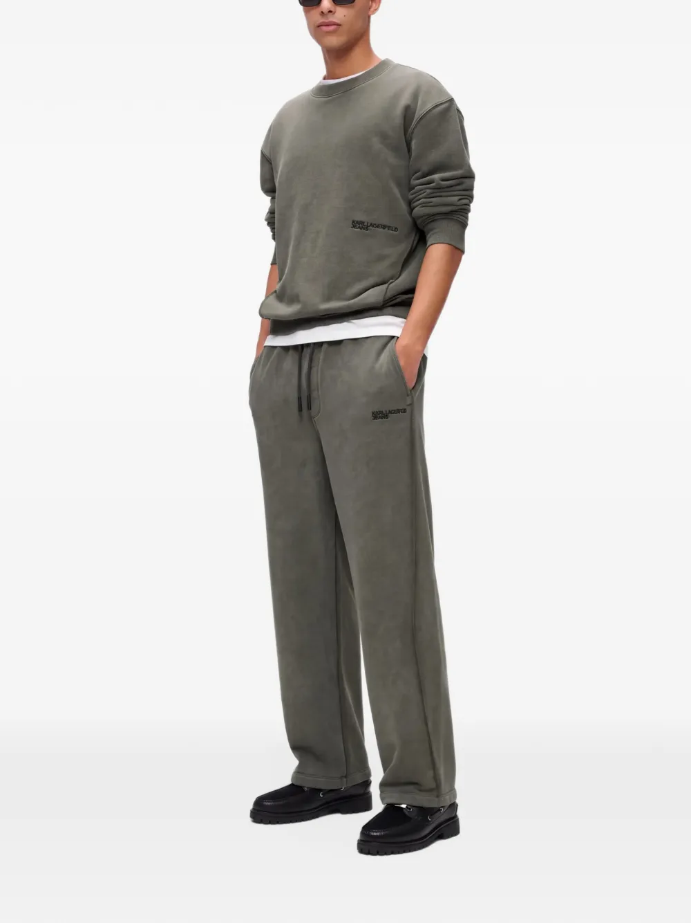 Karl Lagerfeld Jeans Trainingsbroek met logoprint Groen