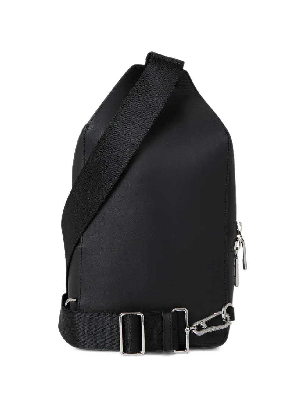 Karl Lagerfeld K Loom monogram-embossed leather messenger bag Zwart