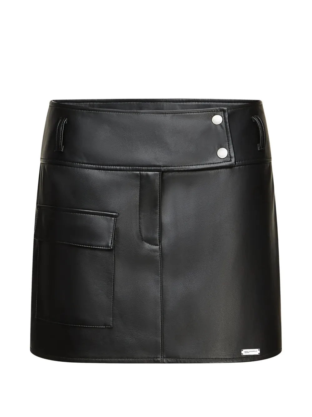 Karl Lagerfeld Jeans Minigonna con bottoni e tasche - Nero