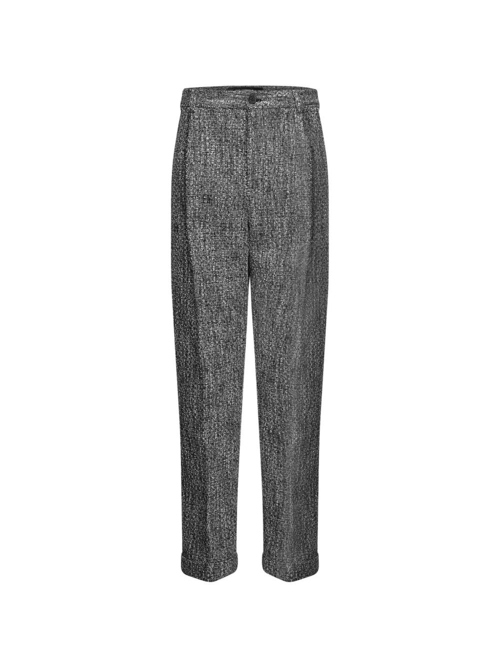 Karl Lagerfeld bouclé pleated trousers Grijs
