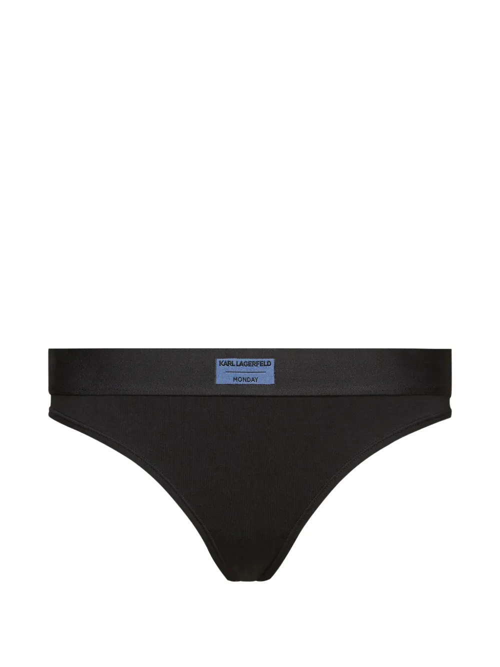 Karl Lagerfeld logo-patch thongs (set of seven) - Schwarz