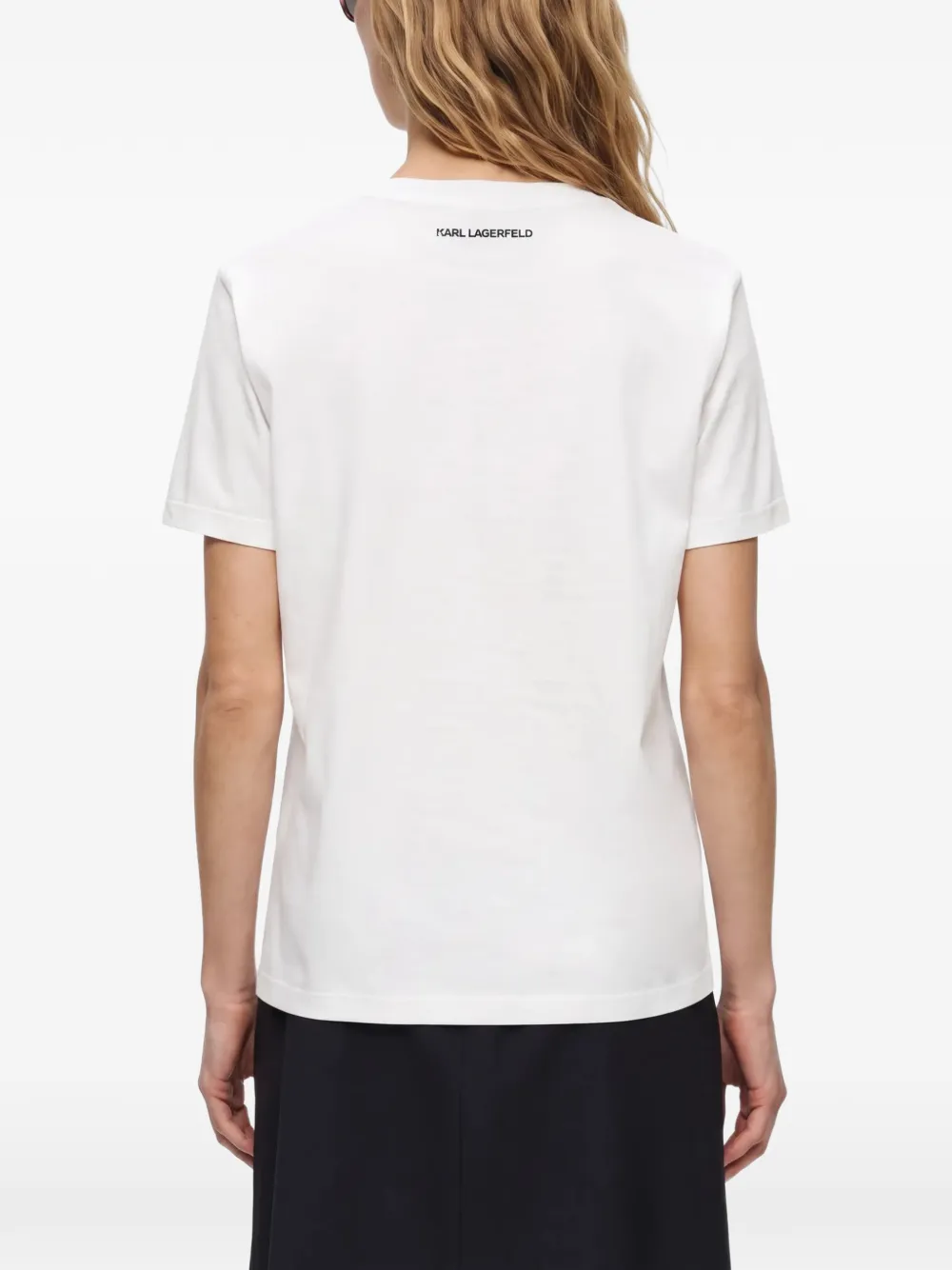Karl Lagerfeld Rue St-Guillaume rhinestone T-shirt Wit