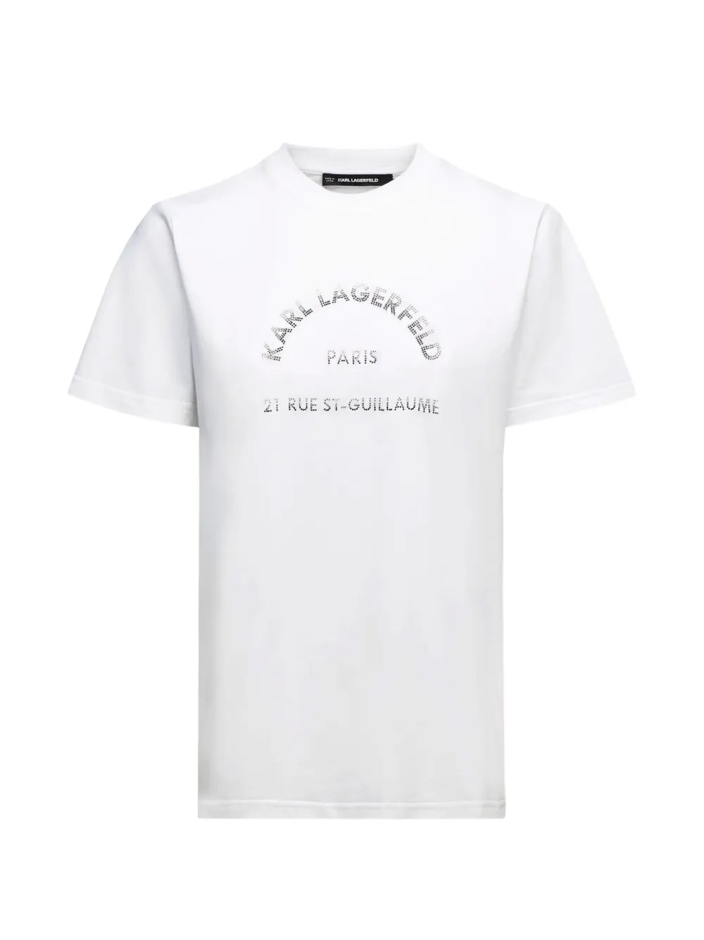 Karl Lagerfeld Rue St-Guillaume rhinestone T-shirt Wit