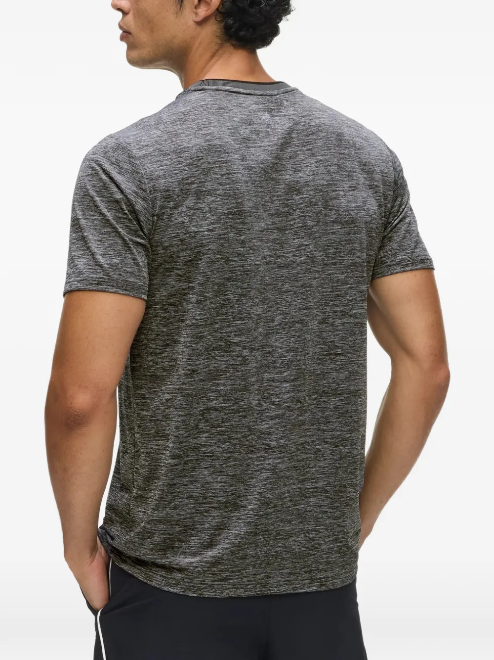 Karl Lagerfeld logo-print melange T-shirt Grijs