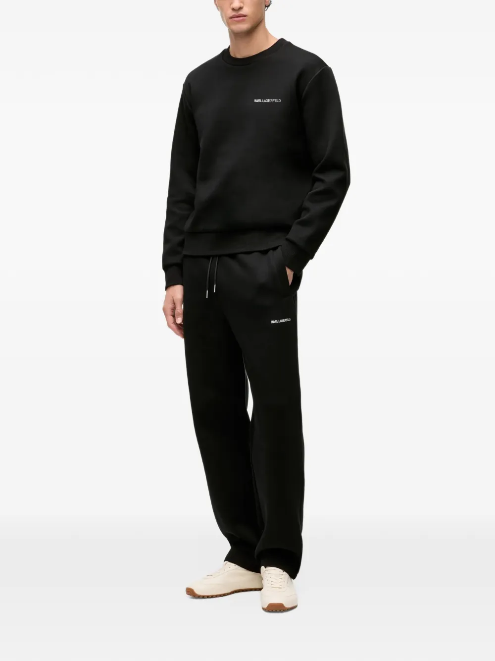 Karl Lagerfeld logo-print sweatshirt Zwart