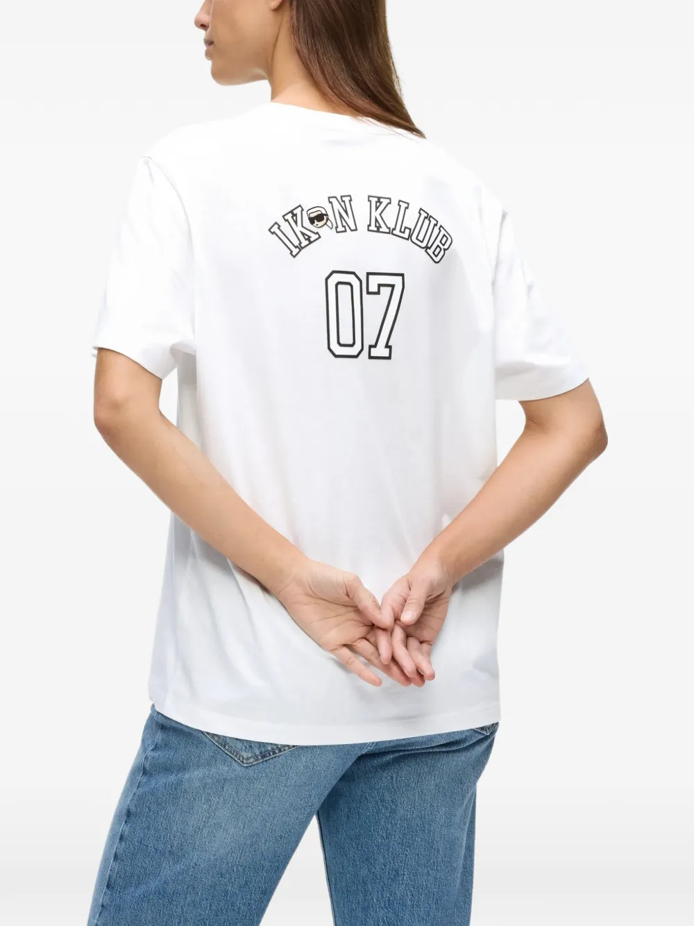 Karl Lagerfeld Ikon Klub T-shirt Wit