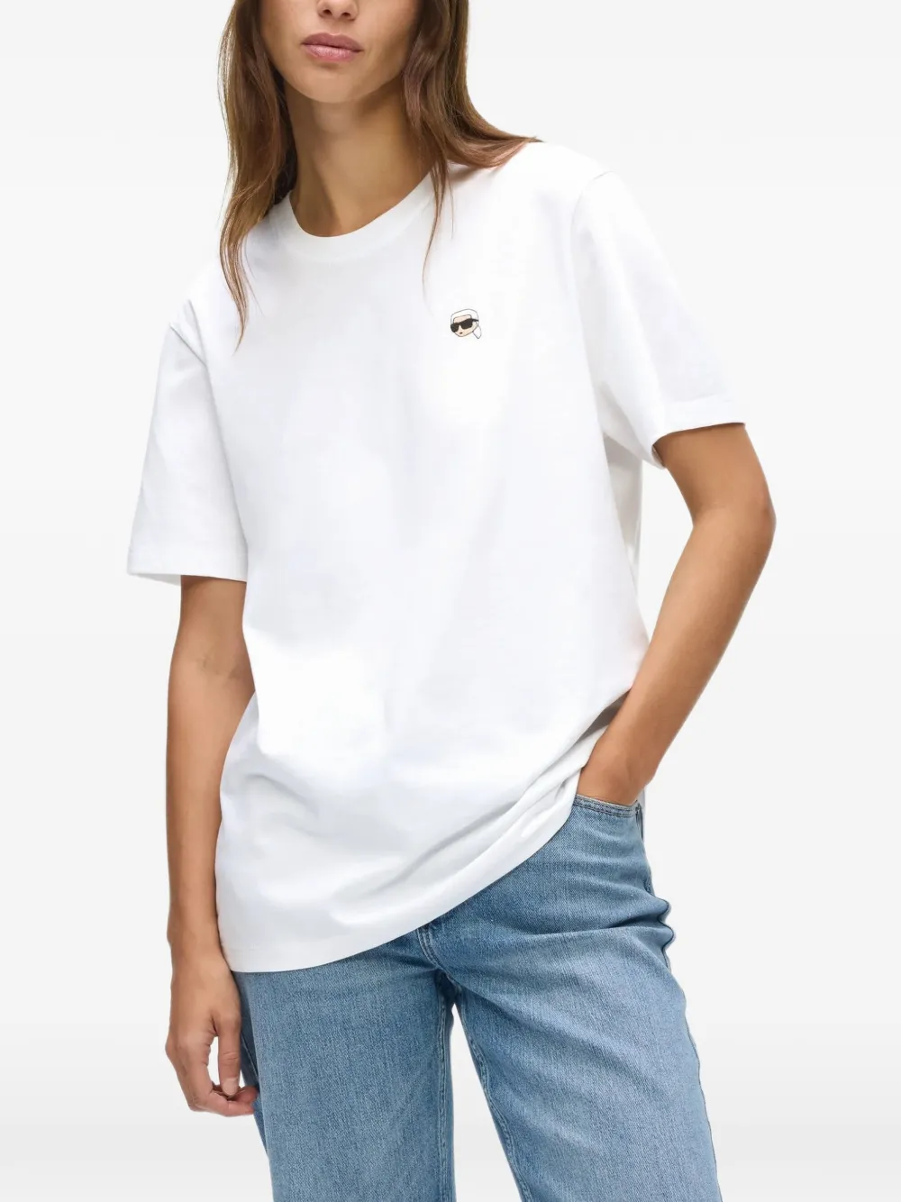 Karl Lagerfeld Ikon Klub T-shirt Wit