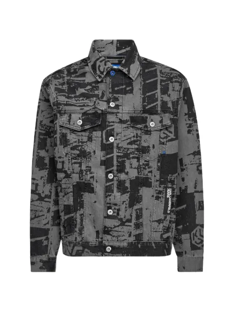 Karl Lagerfeld Jeans cityscape-print denim jacket