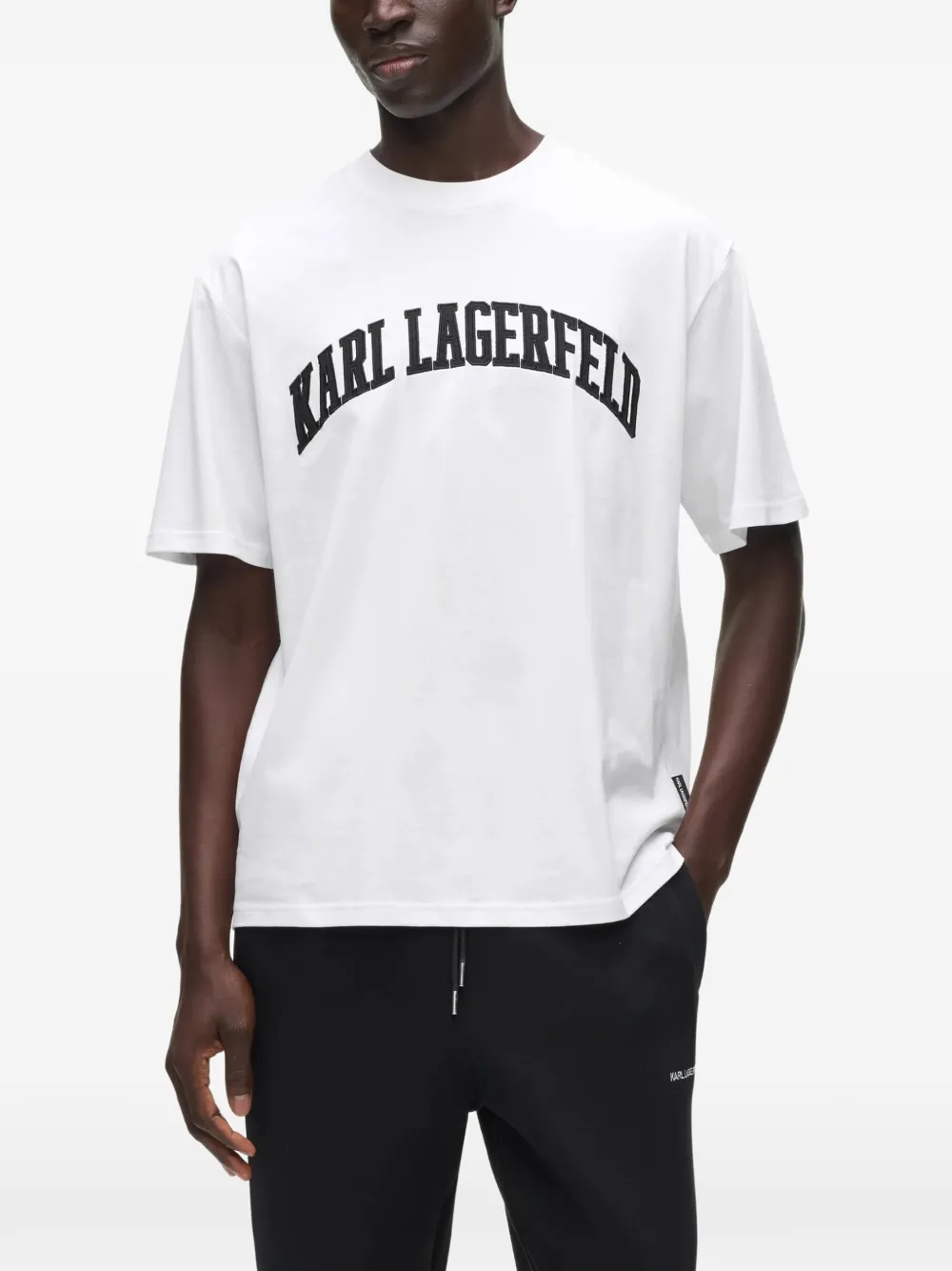 Karl Lagerfeld logo-detail relaxed-fit T-shirt Wit